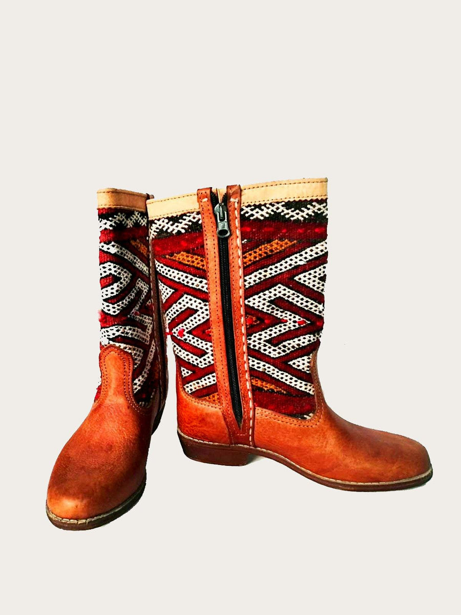 Boho Chic Women's Western Boot, Unique Design - Slow Chic Fashion