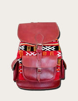 Black and vintage kilim backpack with kilim