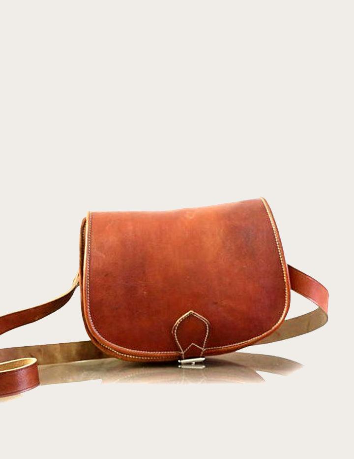 Blue Handcrafted Genuine Leather Handbag - Slow Chic Fashion