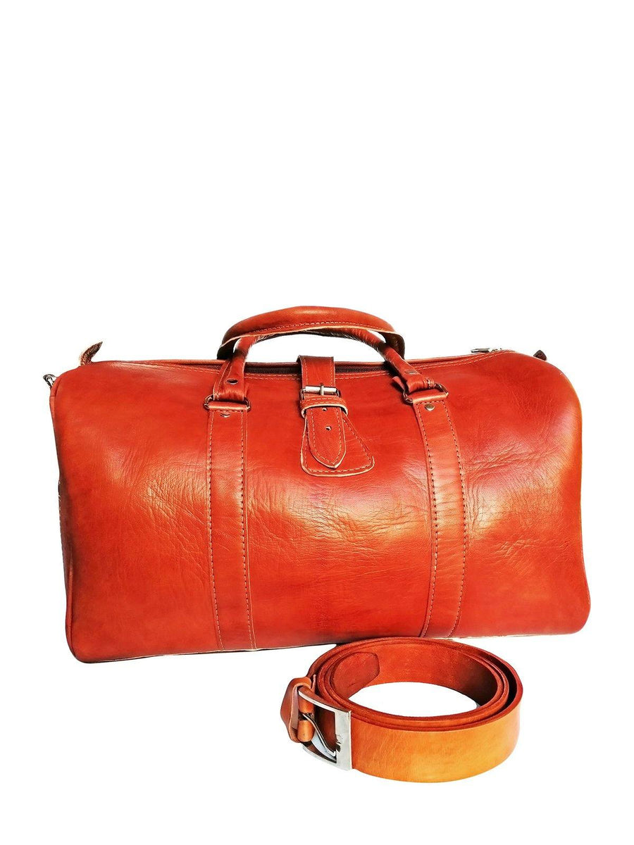 Handcrafted Genuine Leather Travel Bag, Luggage Bag. - Vintage Kernel