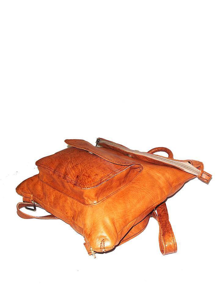 Minimalist Goat Leather Roll-top Backpack - Vintage Kernel