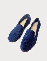 Raffia handwoven raffia moccasin with raffia