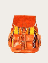 Black and vintage kilim backpack with kilim