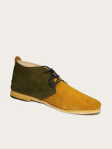 Mustard suede leather chukka boot