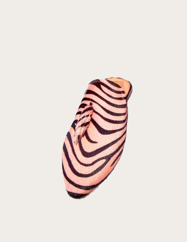 Women's Zebra Designer Suede Mules - Slow Chic Fashion
