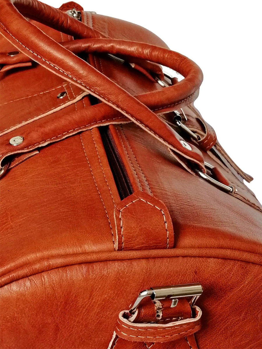 Handcrafted Genuine Leather Travel Bag, Luggage Bag. - Vintage Kernel