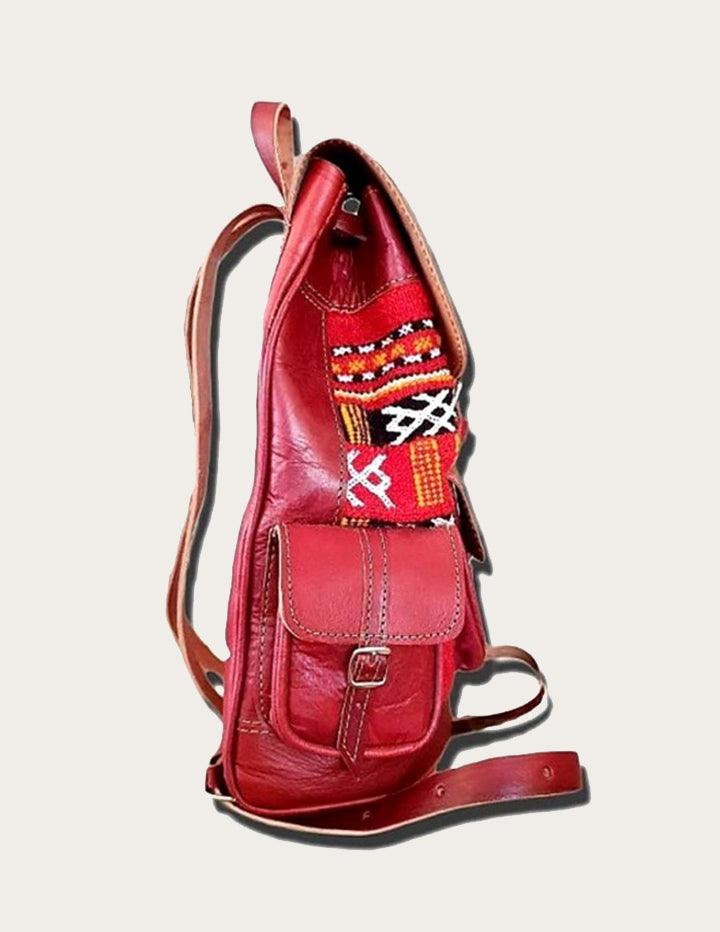 Genuine Leather Kilim Handcrafted Backpack - Slow Chic Fashion