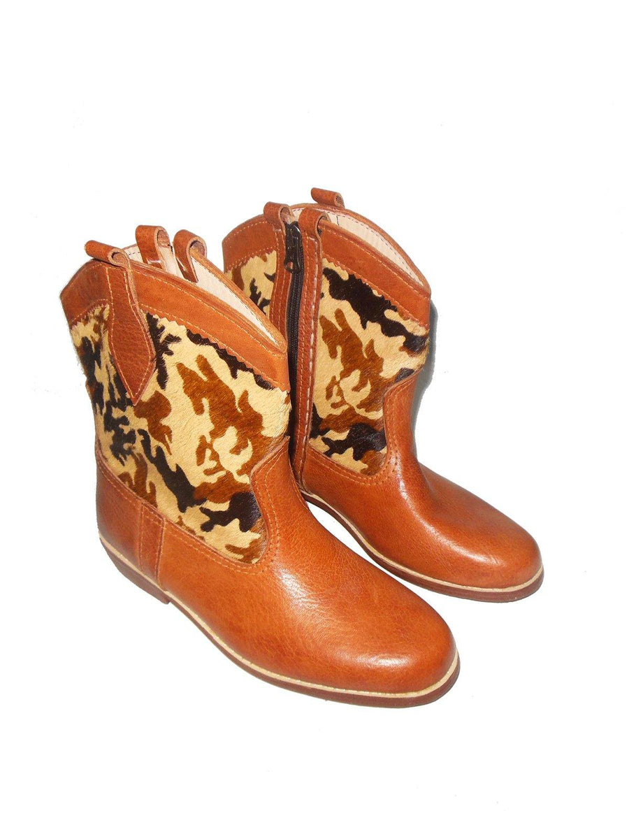 Women's Handmade Animal Print Western Bootie - Vintage Kernel