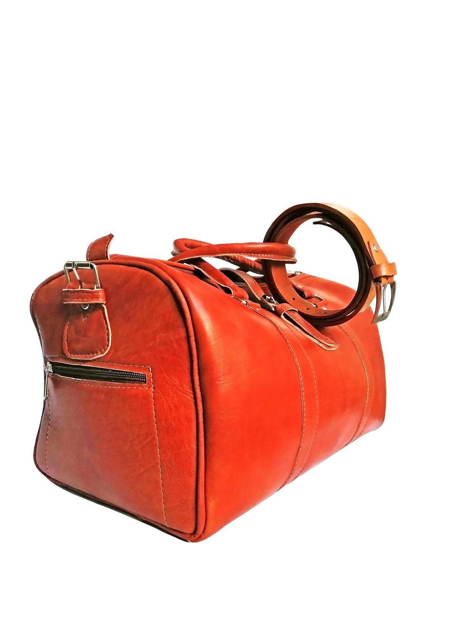 Handcrafted Genuine Leather Travel Bag, Luggage Bag. - Vintage Kernel